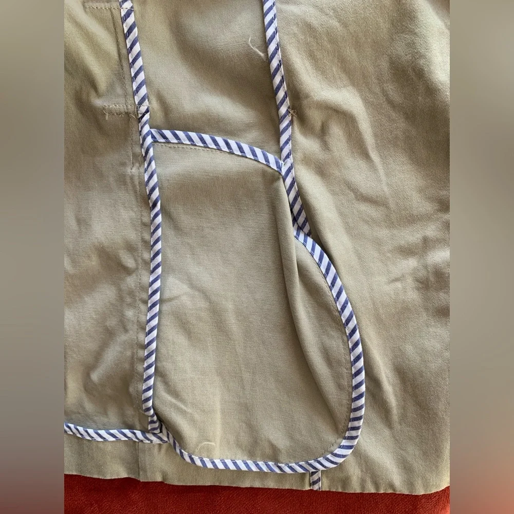 Joan Rivers (QVC) Double Breasted Short Trench Coat ~ Khaki Cotton ~ Size M - Picture 10 of 16